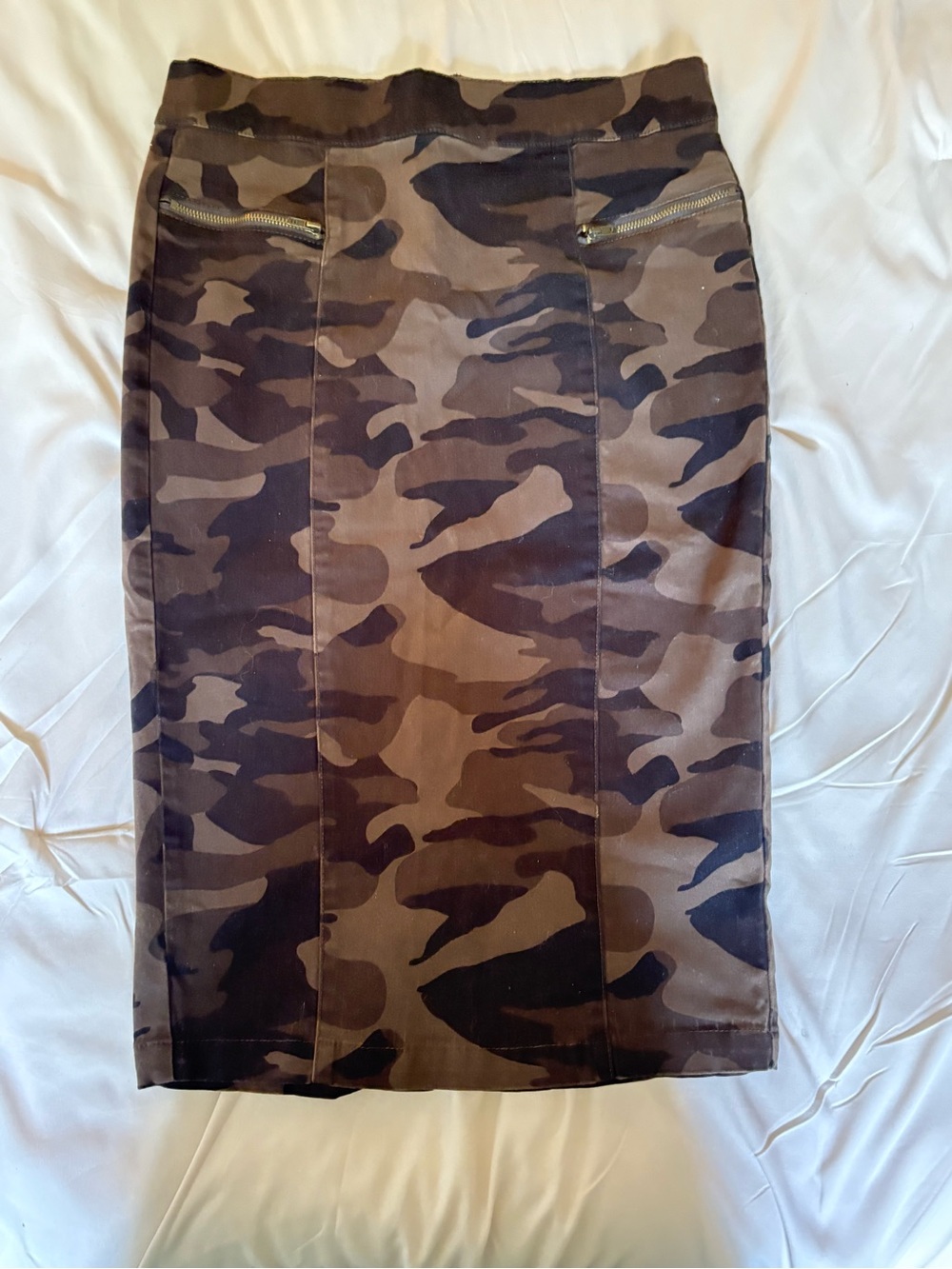 New York & Company Camo Pencil Skirt - Brown and Black